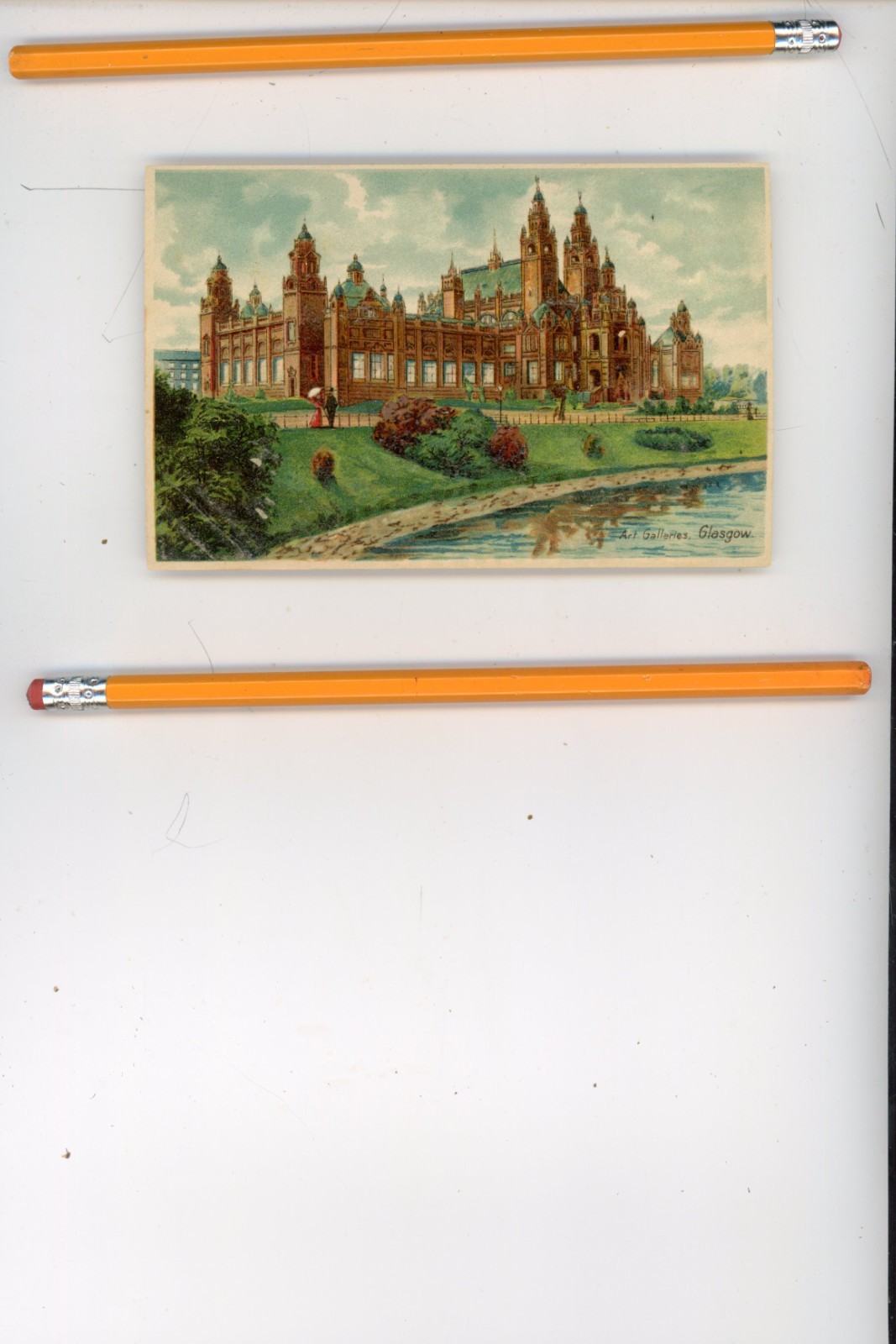 circa 1907-10 Galleries  HOLD TO LIGHT, HTL  postcard, Glasgow Scotland  UK