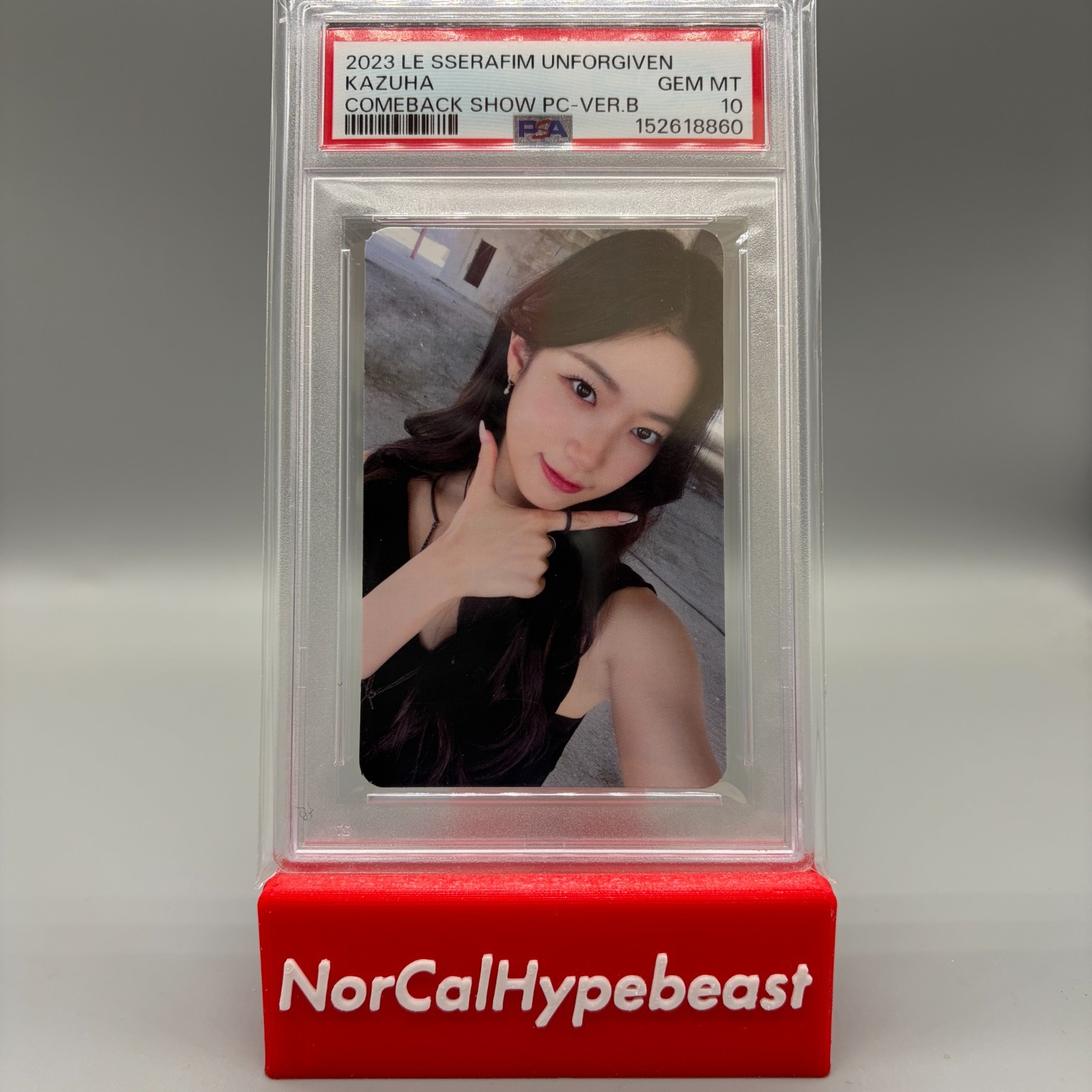 2023 Le Sserafim Unforgiven KAZUHA Comeback Show Photocard Ver B PSA 10 GEM MINT