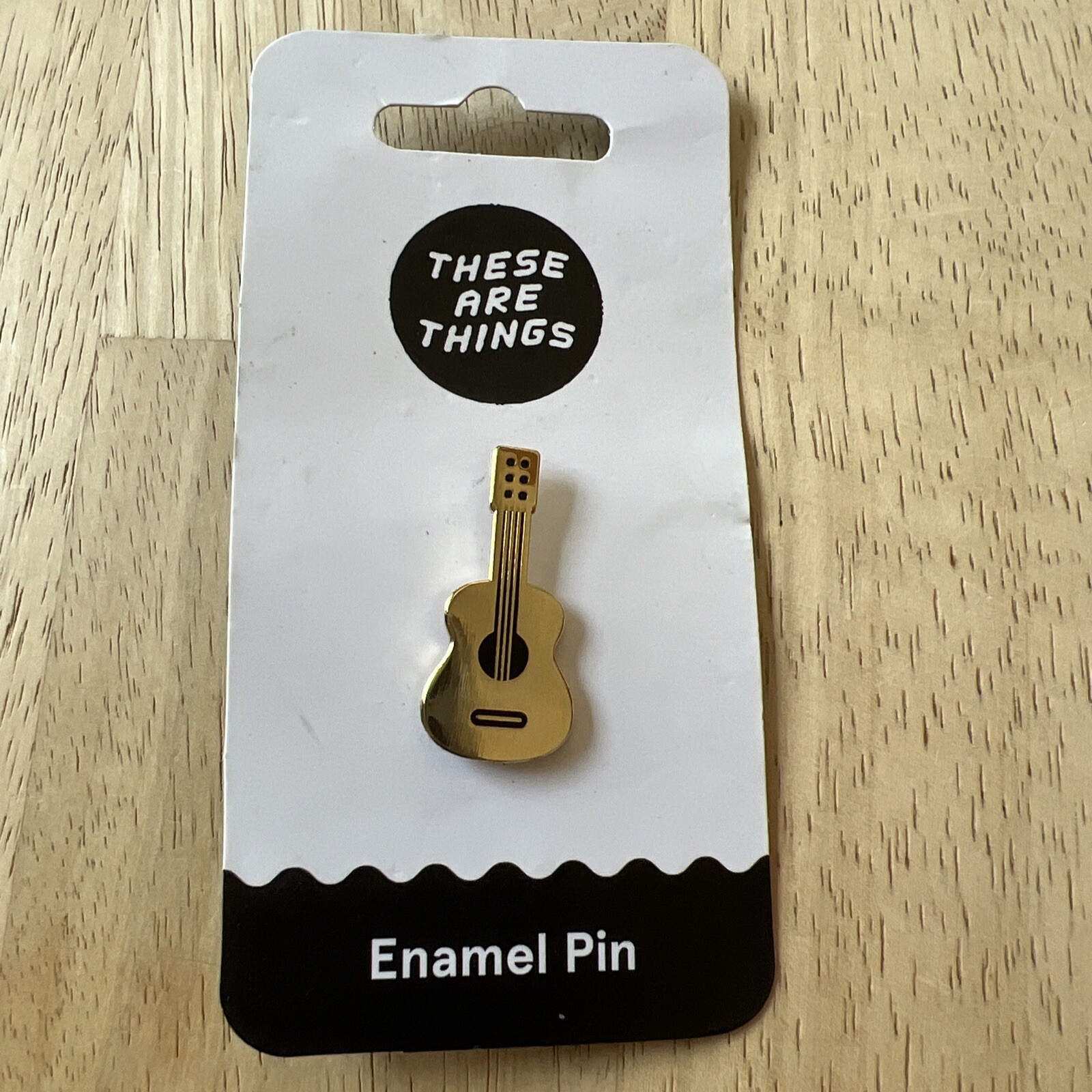 These Are Things Enamel Guitar Pinback