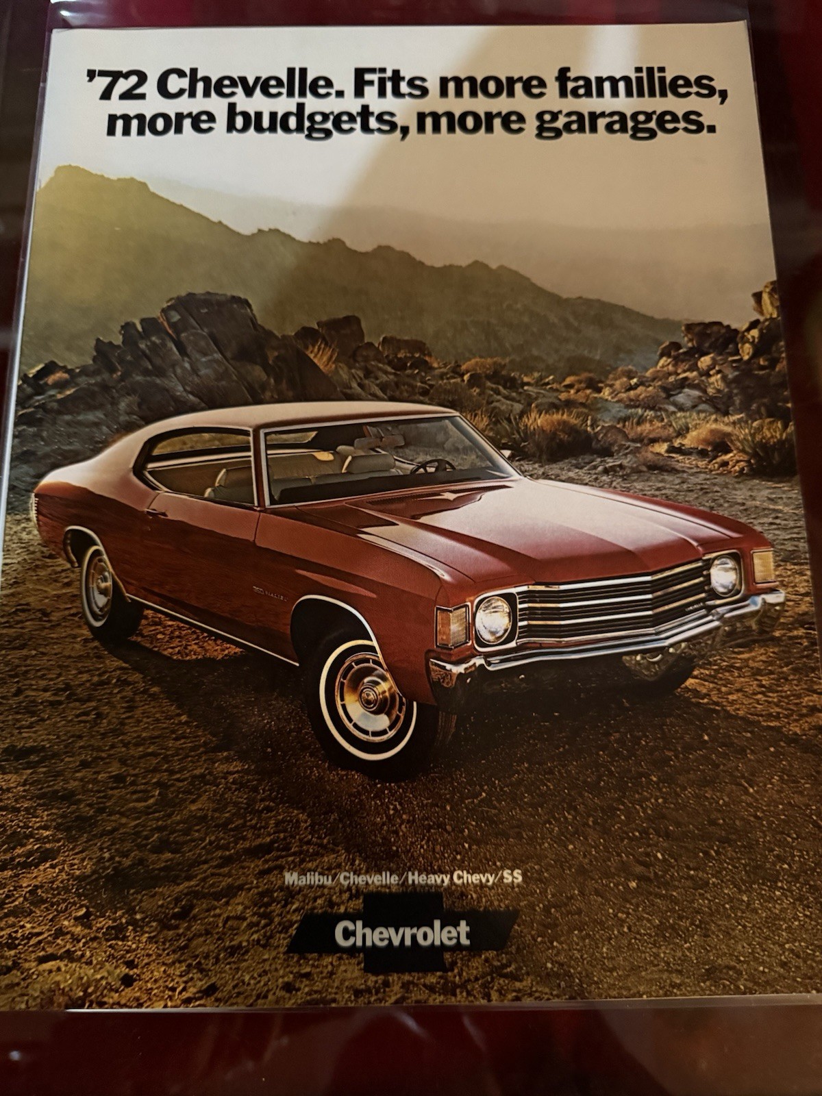 Vintage GM 1972 Chevrolet Chevelle Sales Brochure 72 Malibu SS Heavy Chevy