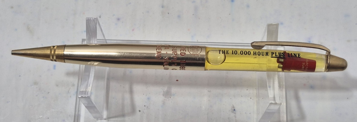 Vintage RCA Radio Tubes Advertising Floaty Mechanical Pencil Kansas Red RARE