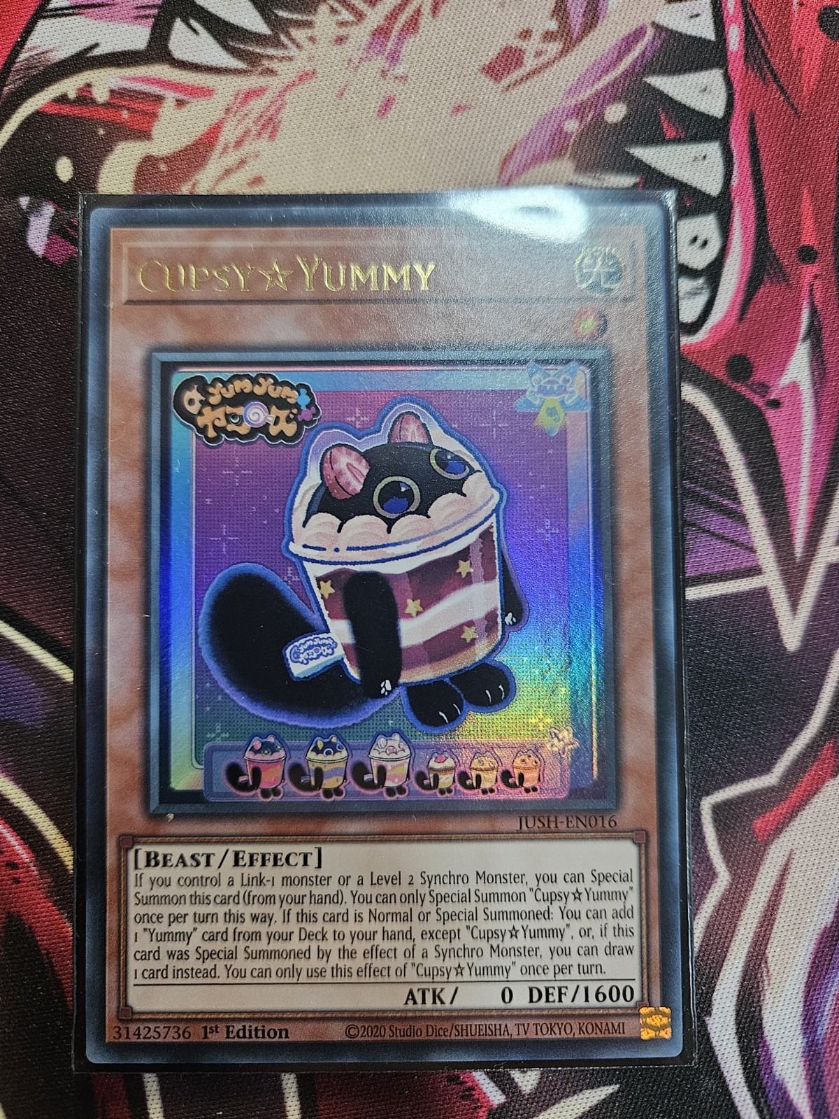 Yu-Gi-Oh TCG Cupsy Yummy JUSH-EN016 Ultra Rare 1st Edition