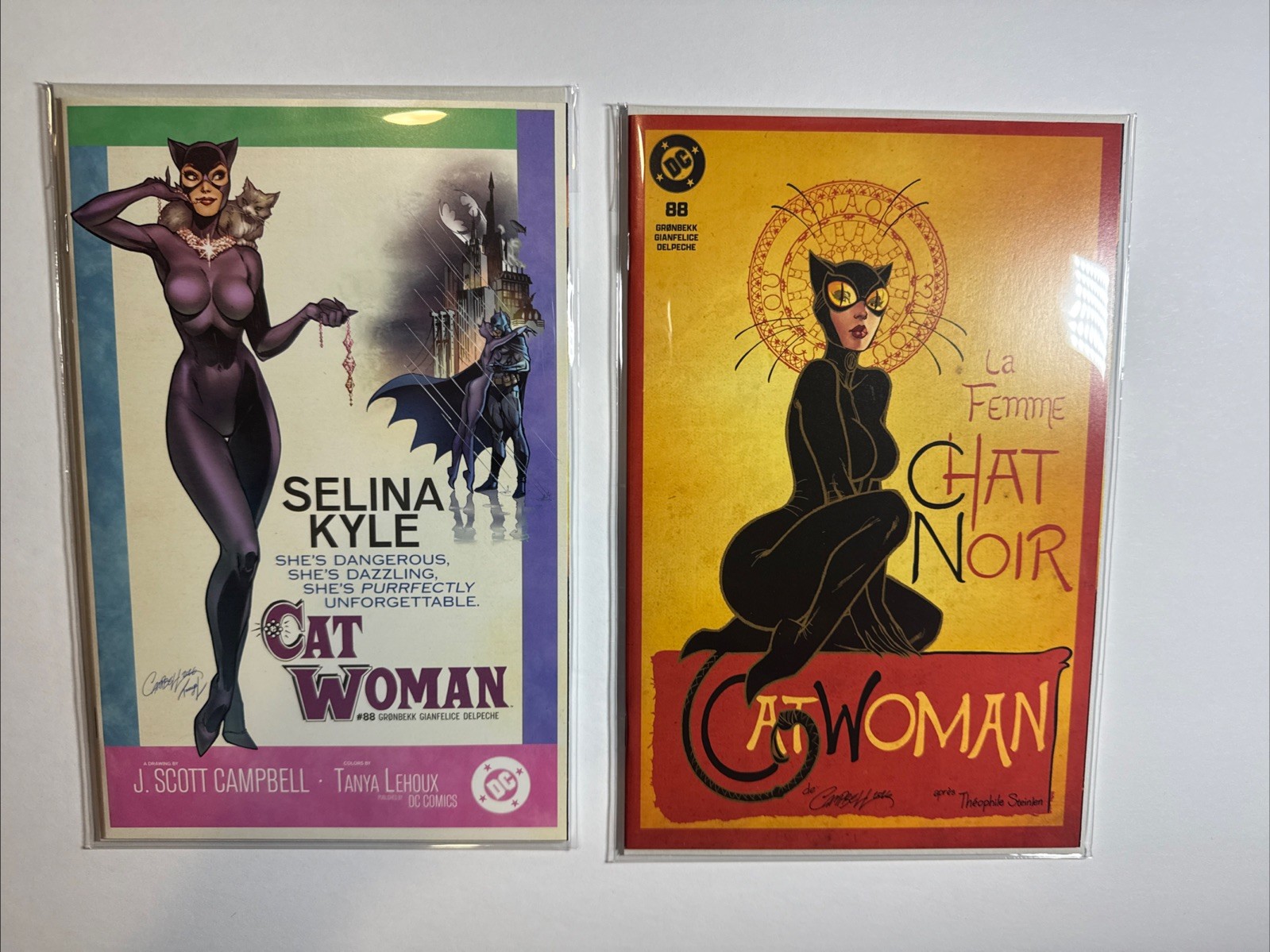 Catwoman #88 J. Scott Campbell Chat Noir & Breakfast Tiffany NM SET IN-HAND