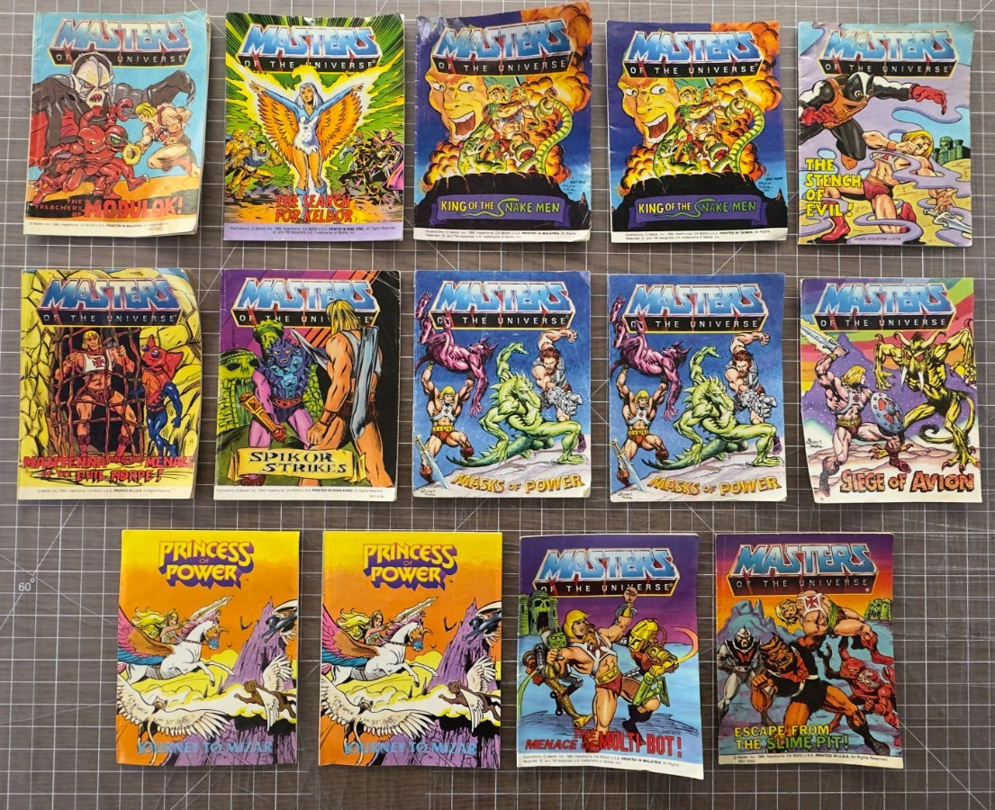 Lot of 14 Vintage He-Man Masters Of The Universe MOTU Mini Comics