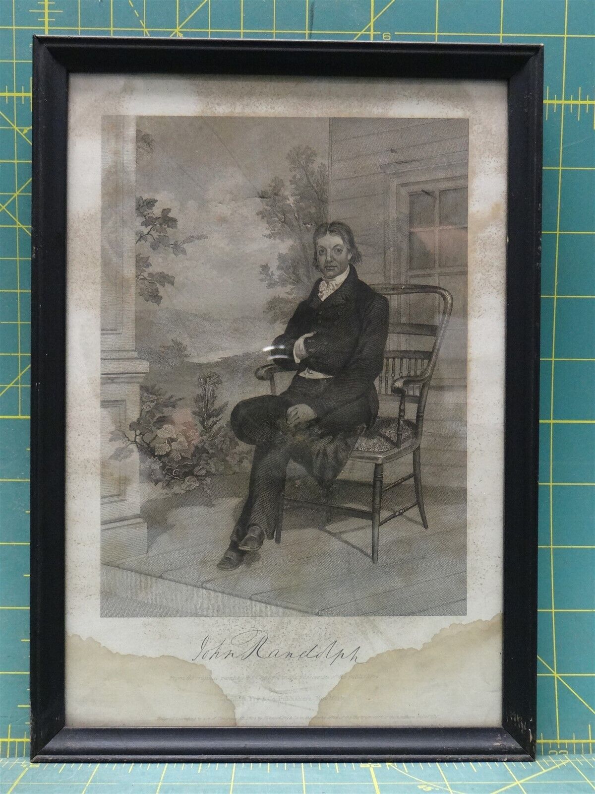 Antique 1863 Framed John Randolph Alonzo Chappel Photograph Engraving 10¾ x 7½\