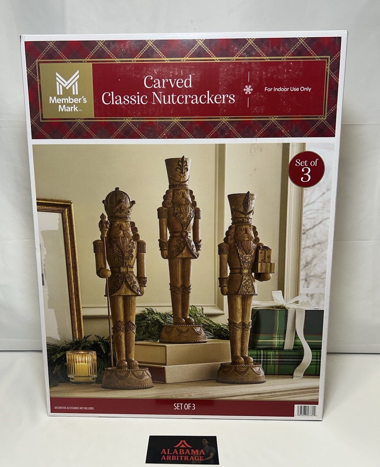 2 SETS 6 NUTCRACKERS TOTAL Members Mark Carved Classic Nutcrackers Set
