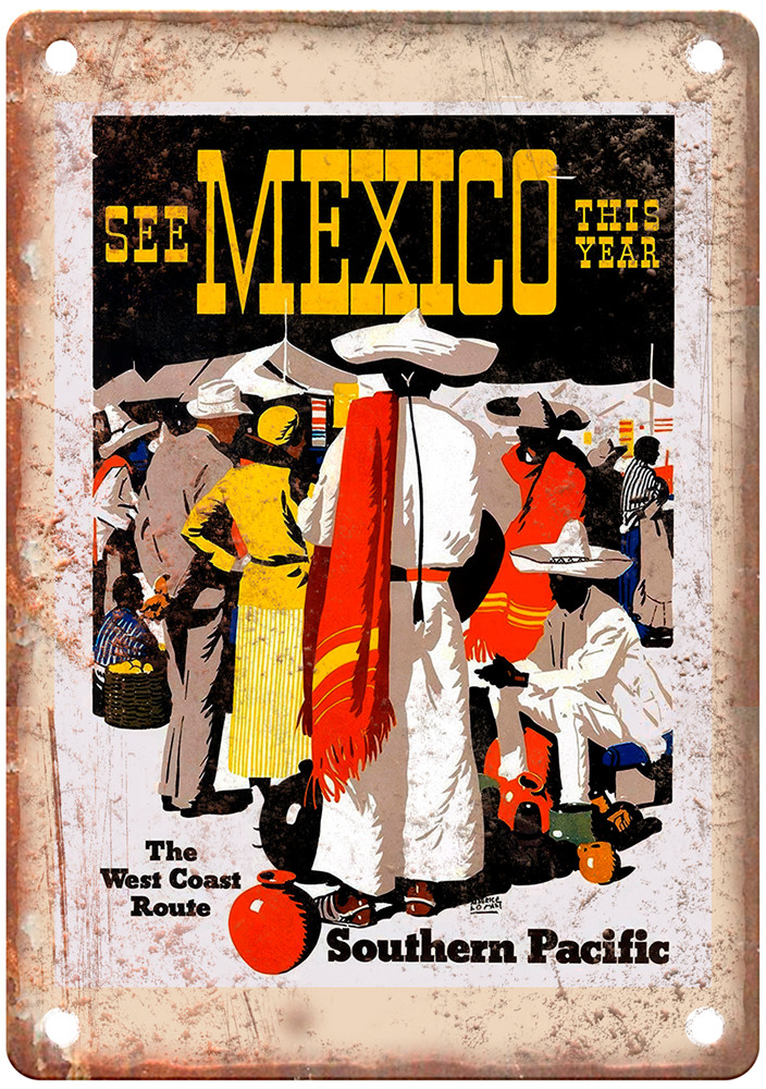 Vintage Southern Pacific 1935 Travel Poster Retro Look Sign T1091