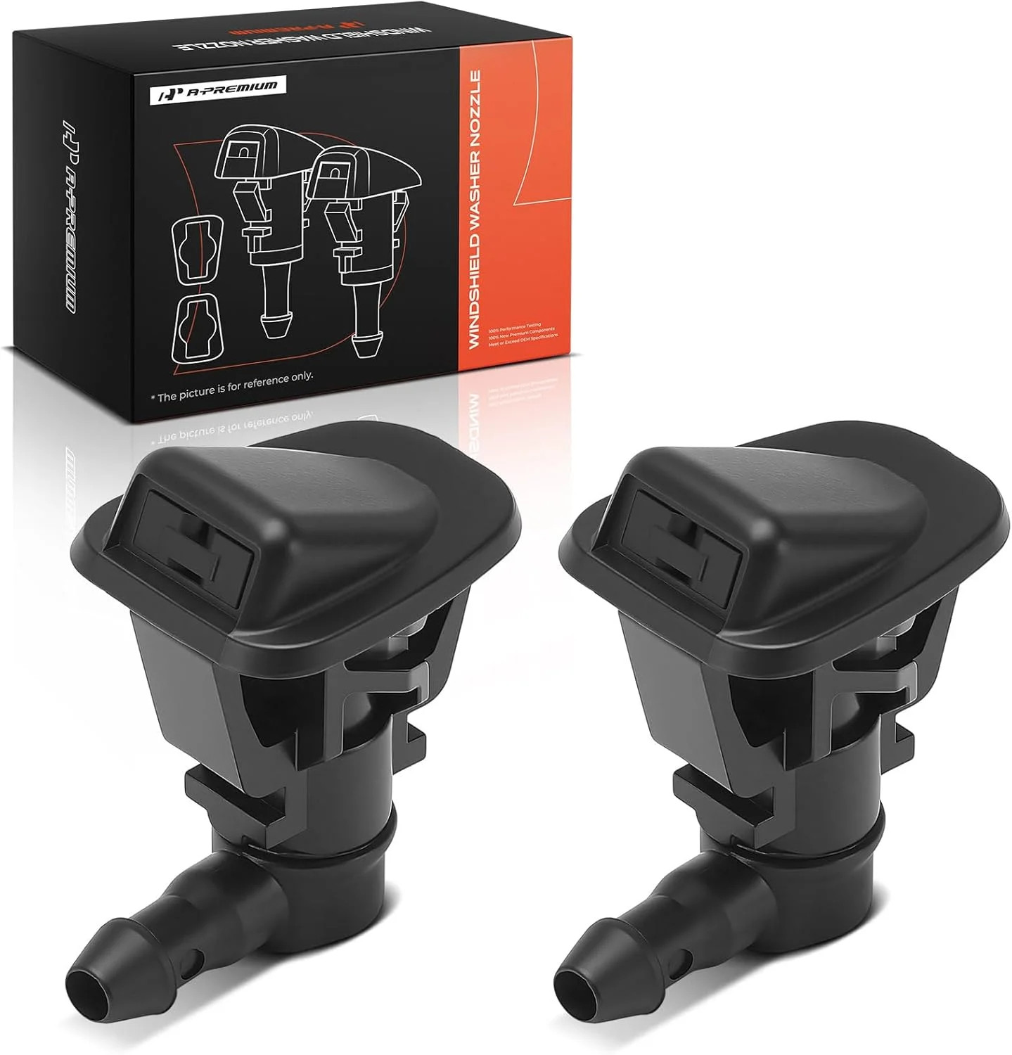 Front Windshield Washer Nozzles Compatible with Jeep JK Series Wrangler 2013-201