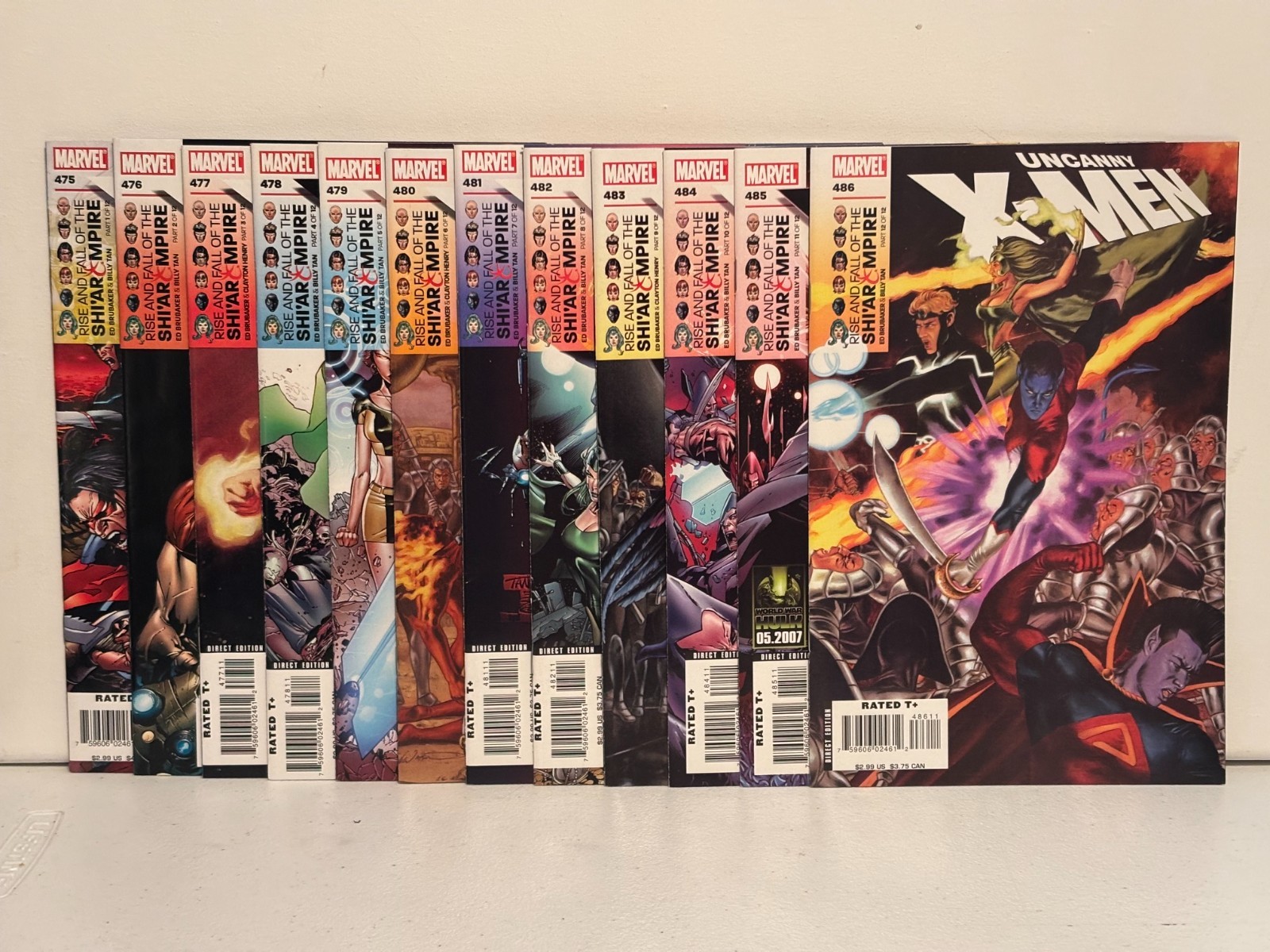 UNCANNY X-MEN 475-486 - NM - 2006/2007 - Ed Brubaker - Billy Tan - Clayton Henry