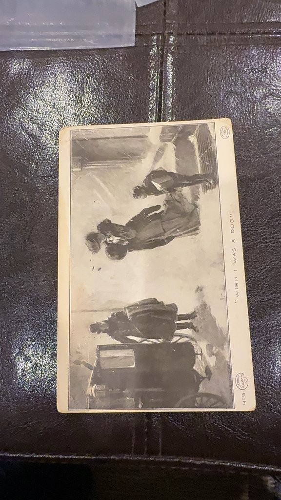 1913 Vintage Real Photo Postcard Humorous Scene, Handwritten and Mailed