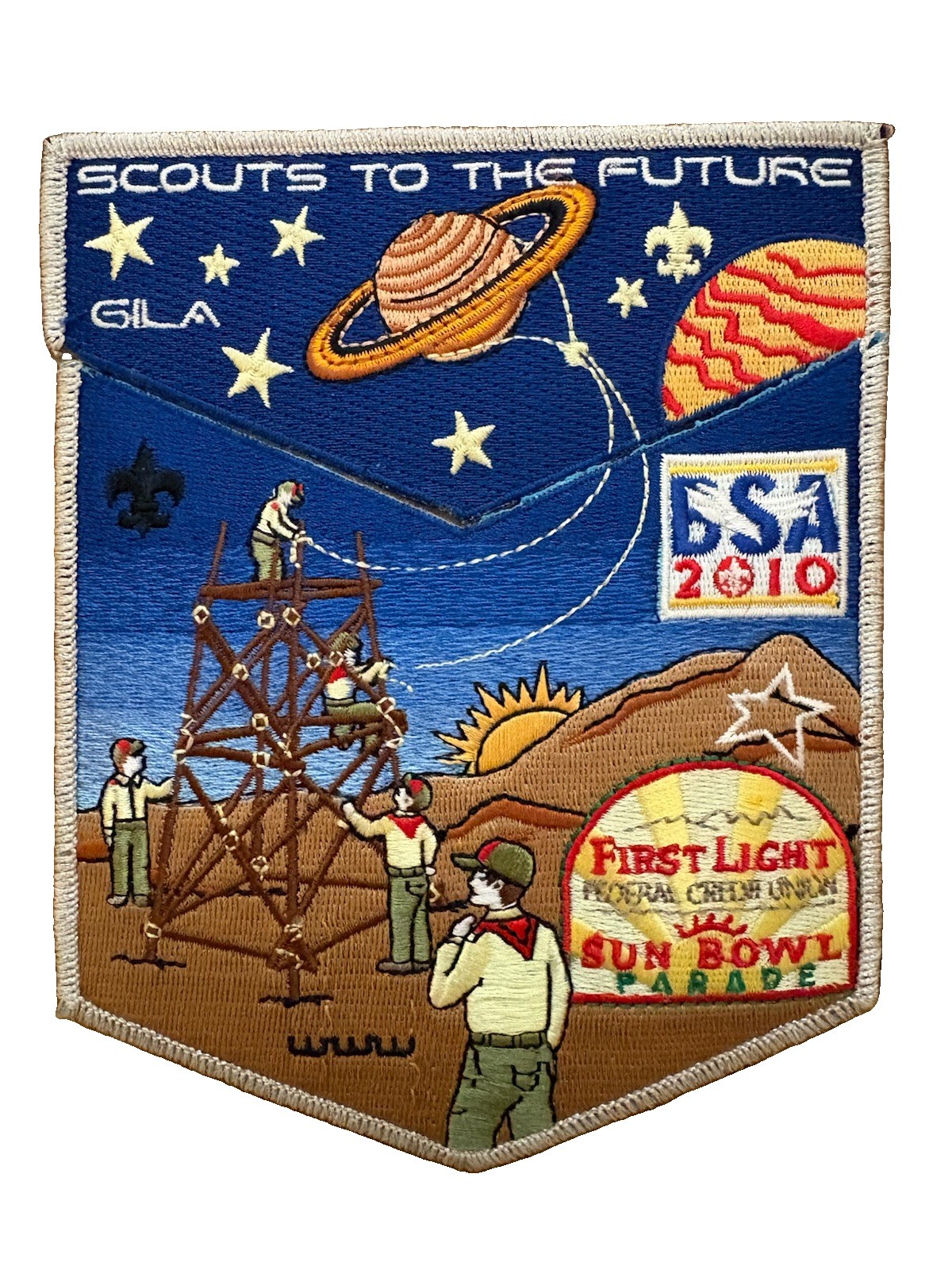 OA Gila Lodge 378 BSA 2010 Yucca Council Scouts To The Future 2 Patch Set Mint