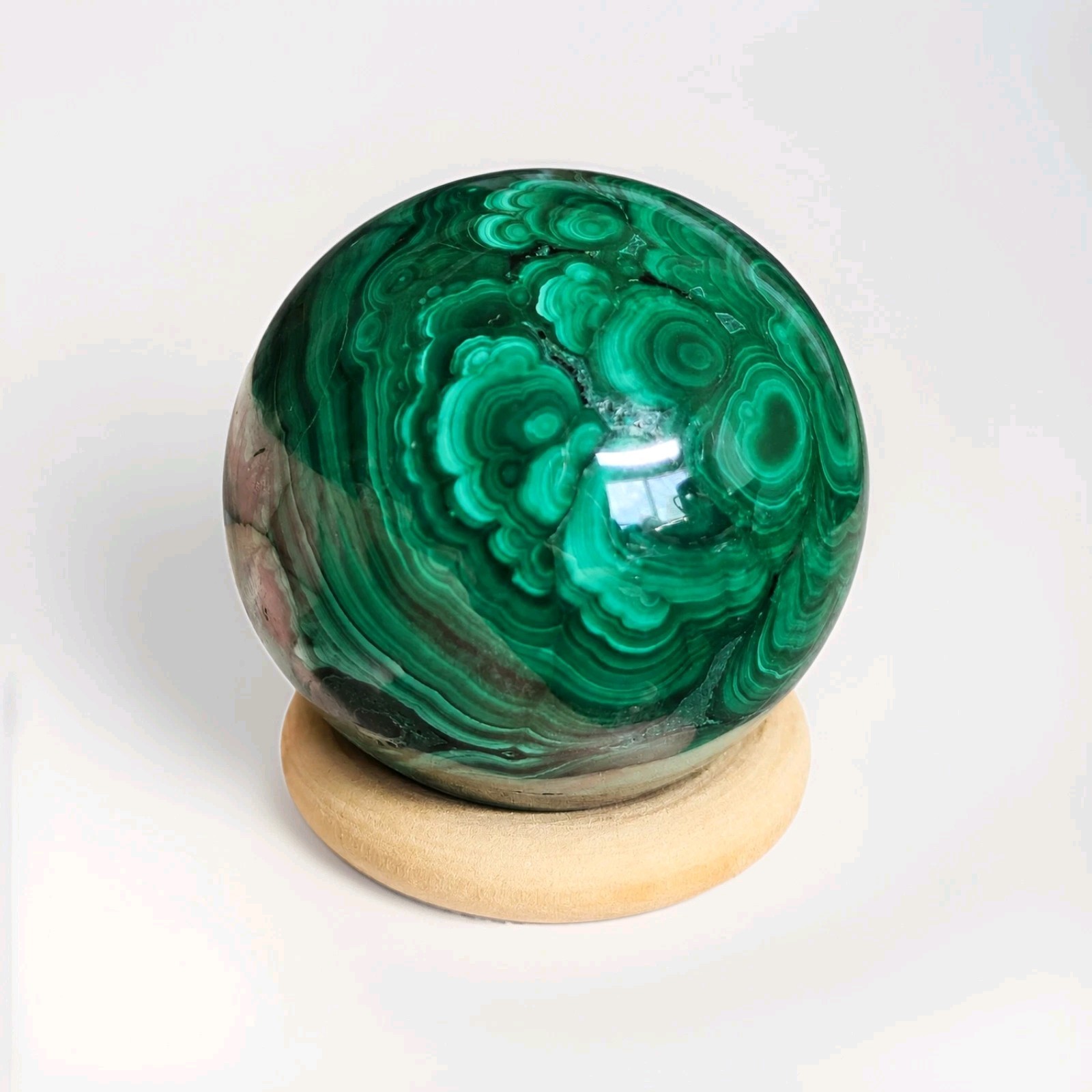 Natural Polished Malachite Sphere 1.63\