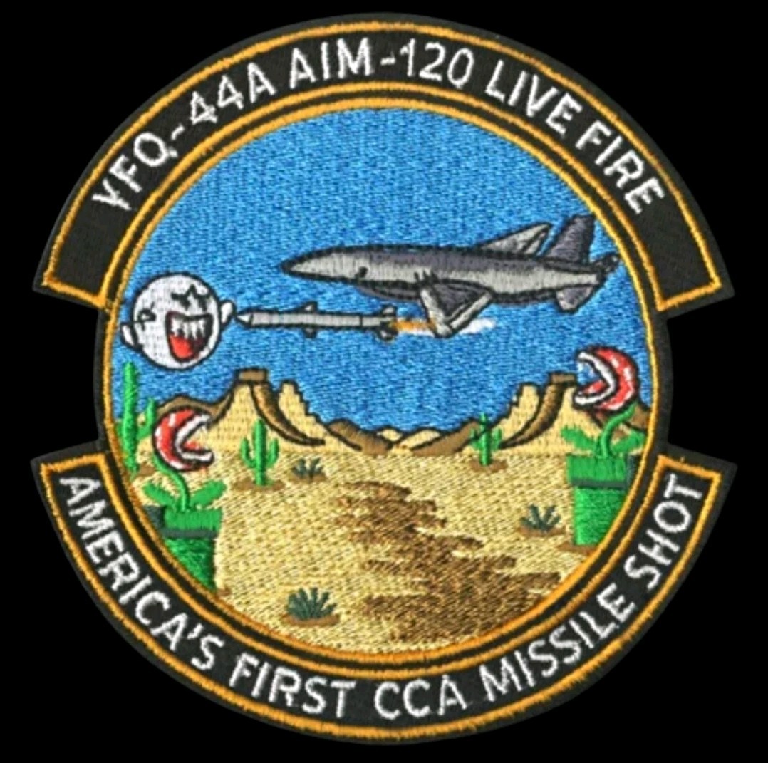 RARE AFRL EOU YFQ-44A AIM-120 Live Fire Patch America\'s First CCA Missile Shot