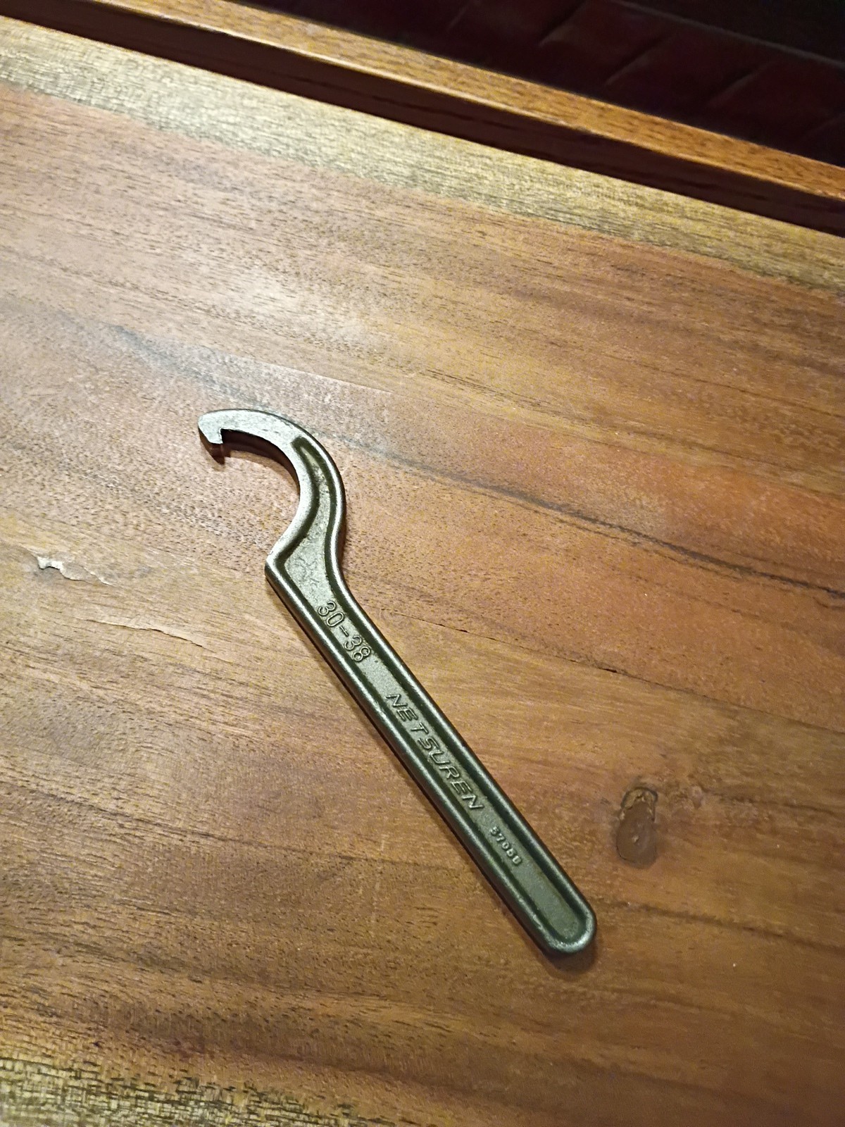Vintage Netsuren Hook Wrench Forged Steel 30-38 Vintage Netsuren Hook Wrench Forged Steel 30-38