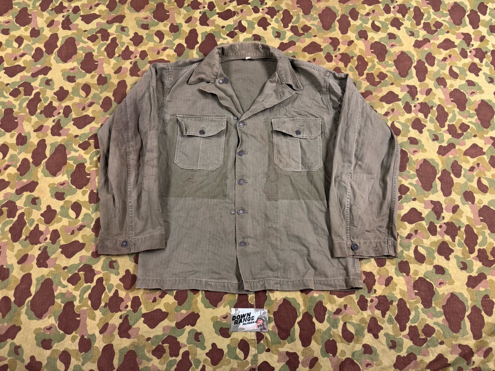 WWII U.S.  M42 HBT 13 Star Button Jacket ,Theater Modified