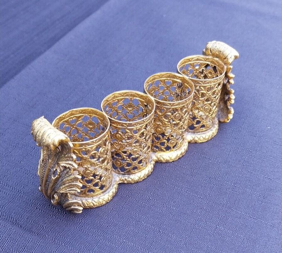 Vintage Filigree 1960\'s Four Lipstick Holder