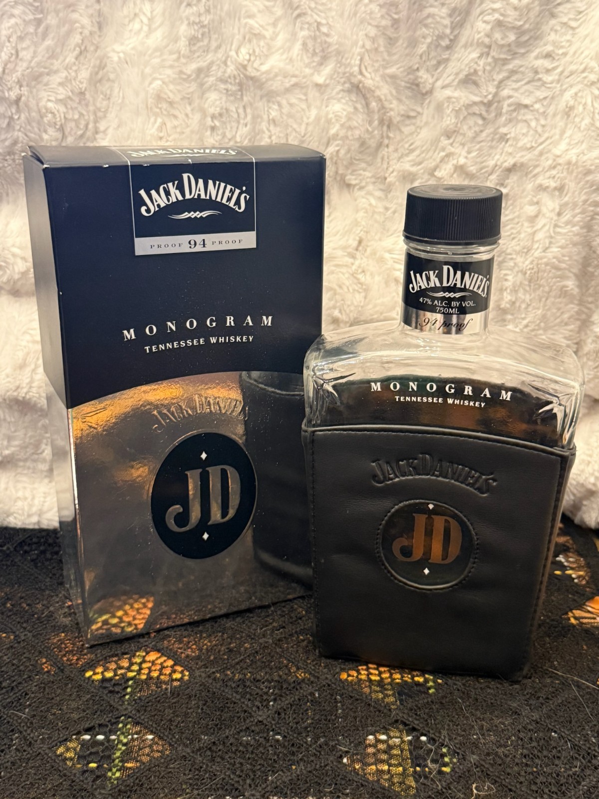 ULTRA RARE 3rd Edition TN ONLY Jack Daniels MONOGRAM empty BOTTLE & NICE BOX