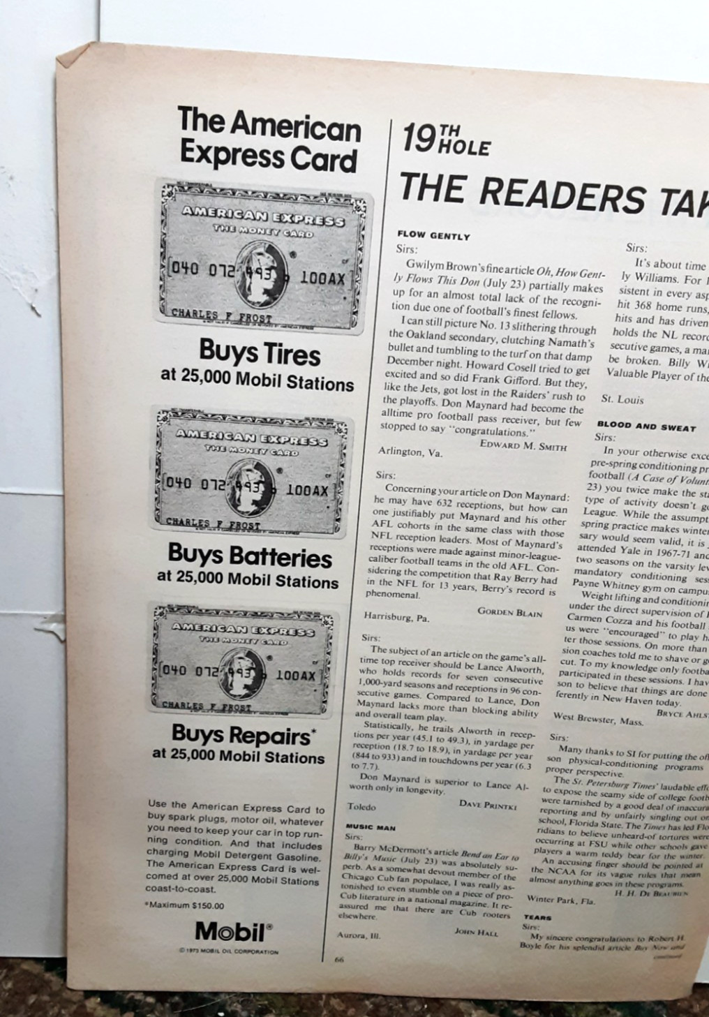 Vintage 1973 Amex Mobil Gas Station Print Ad Car Repairs Services Promo