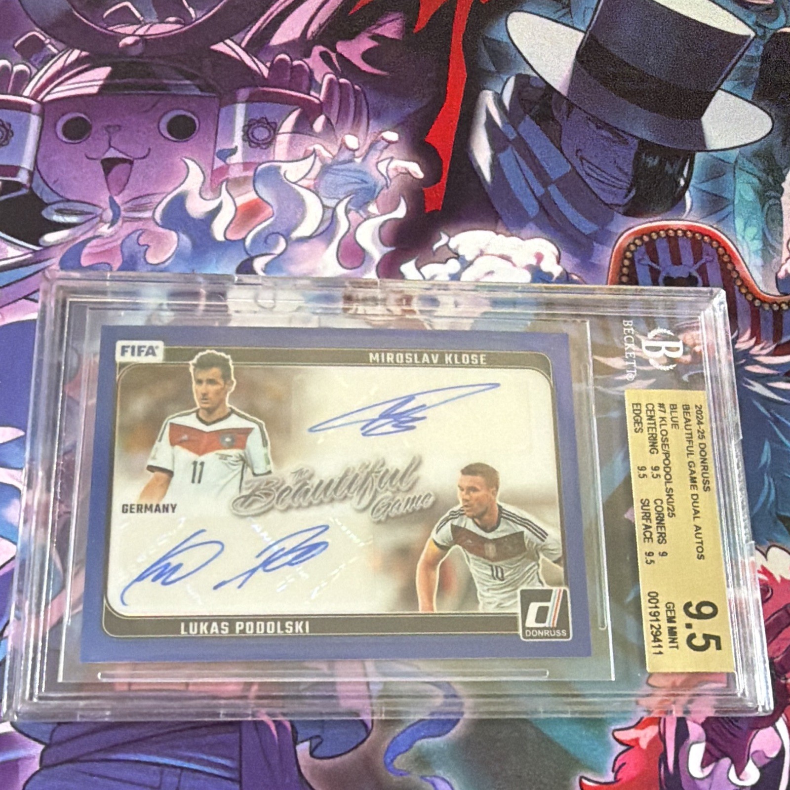 Panini 2024-25 Donruss Soccer Beautiful Game BD-GER Klose/Podolski Auto BGS 9.5