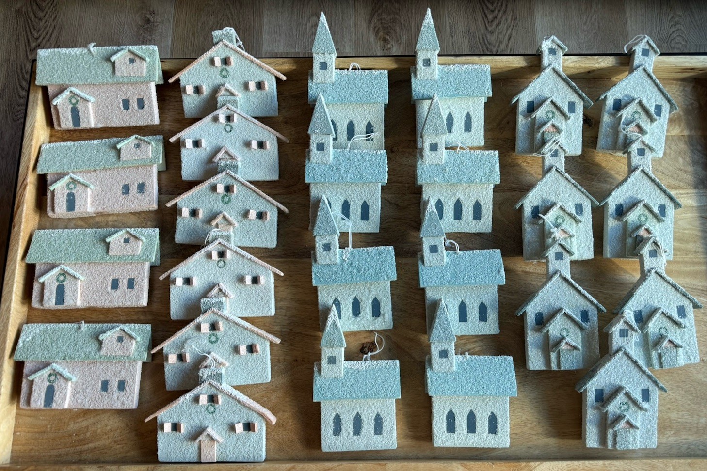 Rare Vintage Martha Stewart (By Mail?) Snow Village Ornament Lot Of 25