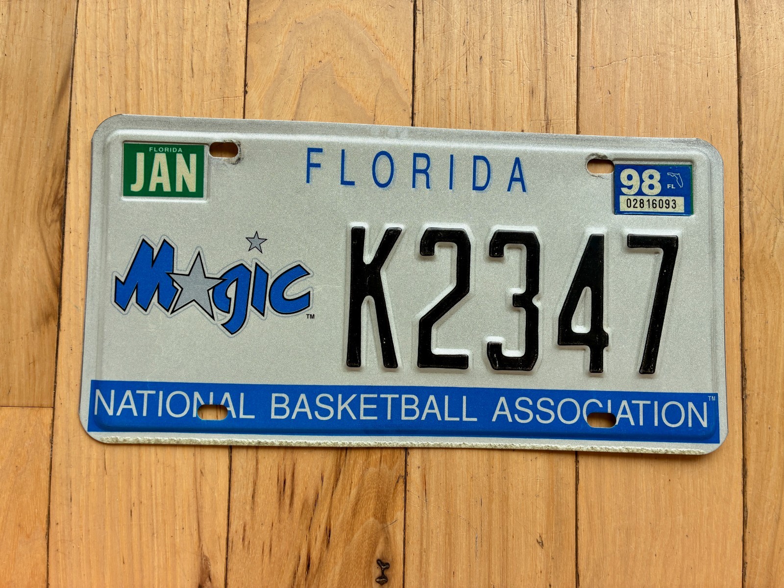 1998 Florida National Basketball Association License Plate 1998 Florida National Basketball Association License Plate