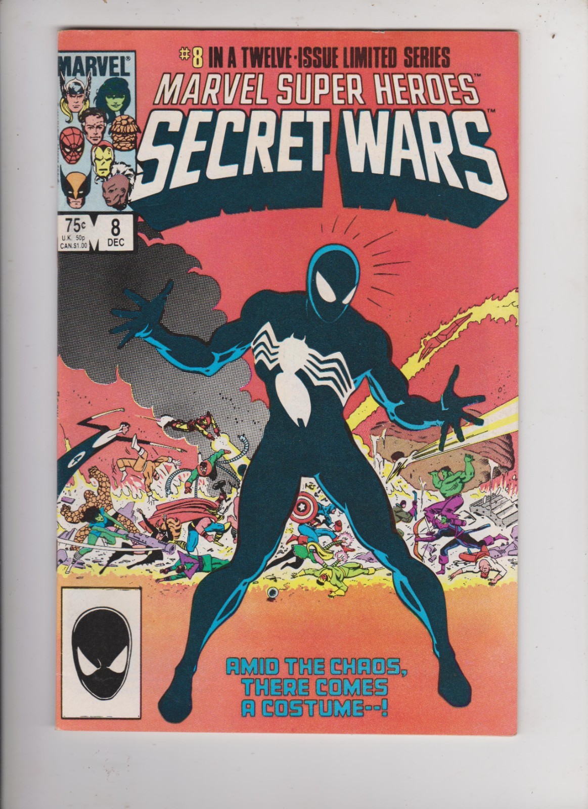 MARVEL SUPER HEROES SECRET WARS # 8  VF  1ST SPIDER-MAN BLACK COSTUME  VENOM \'84
