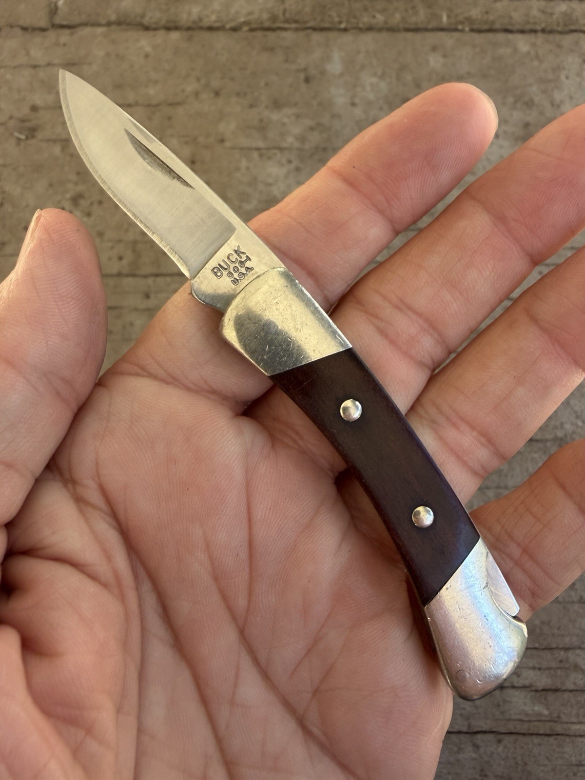 VINTAGE 2006 BUCK 505 KNIGHT LOCKBACK POCKET KNIFE USA MADE, EXCELLENT OA