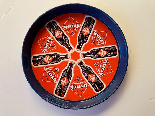 Vintage 1940's Orange Crush Soda Tray - fair to good condition