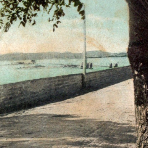 * Antique Postcard UDB The Causeway Bermuda 1908 Ocean Dock Pier Topographical