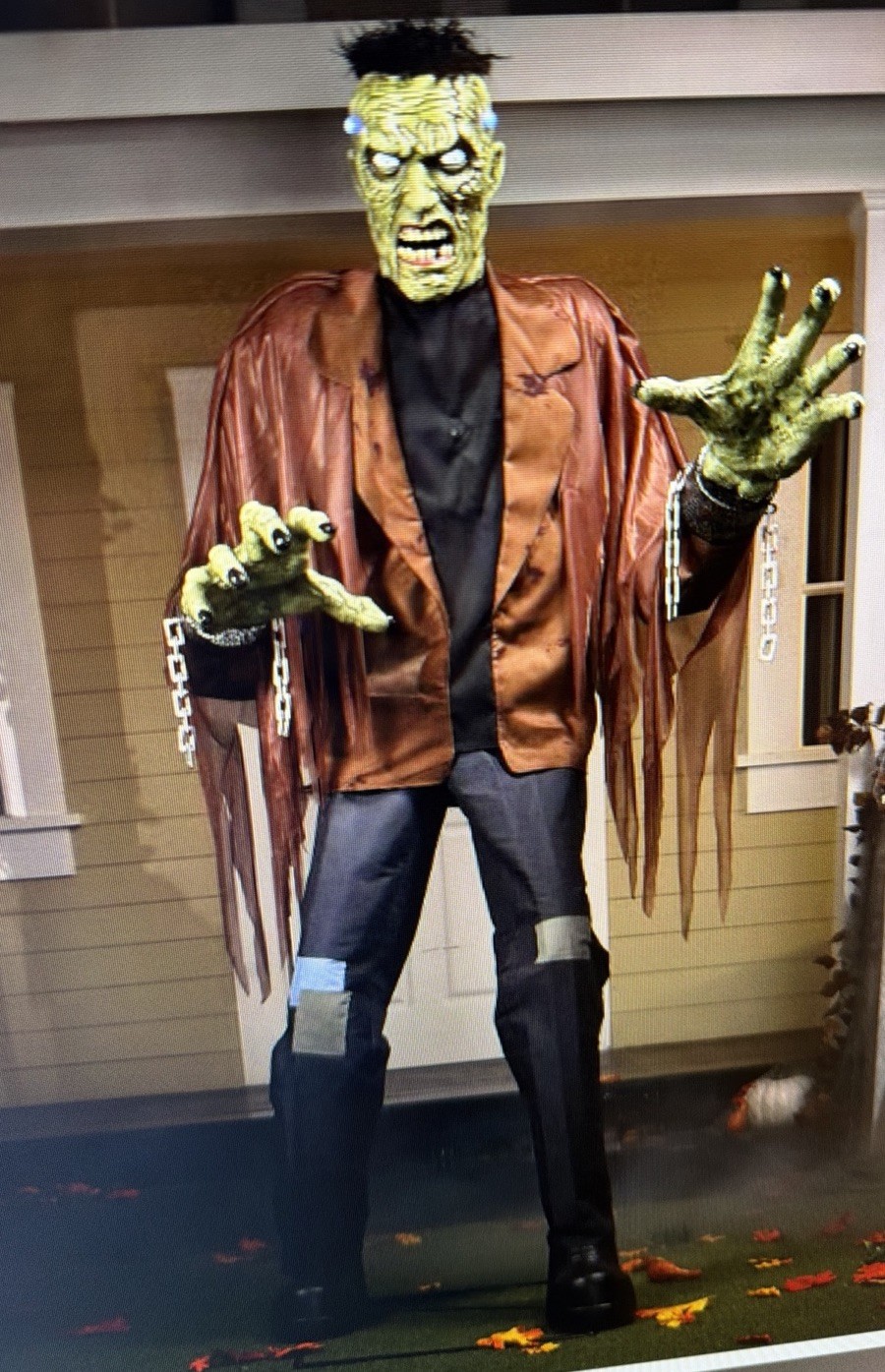Frankenstein 7.5' w LCD Eyes and Sounds NEW Halloween Animatronic See Video
