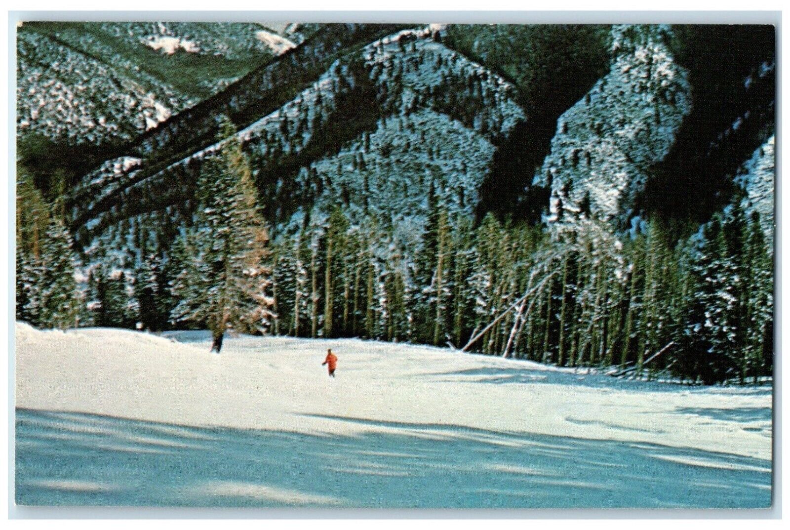 c1960 Scenic View Winter Delight Trail Red River New Mexico NM Unposted Postcard