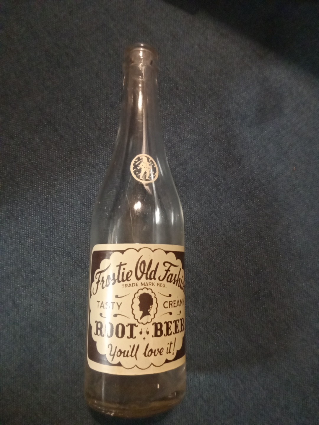 Vintage Frostie Root Beer. Glass Soda Bottle  , Baltimore  Md