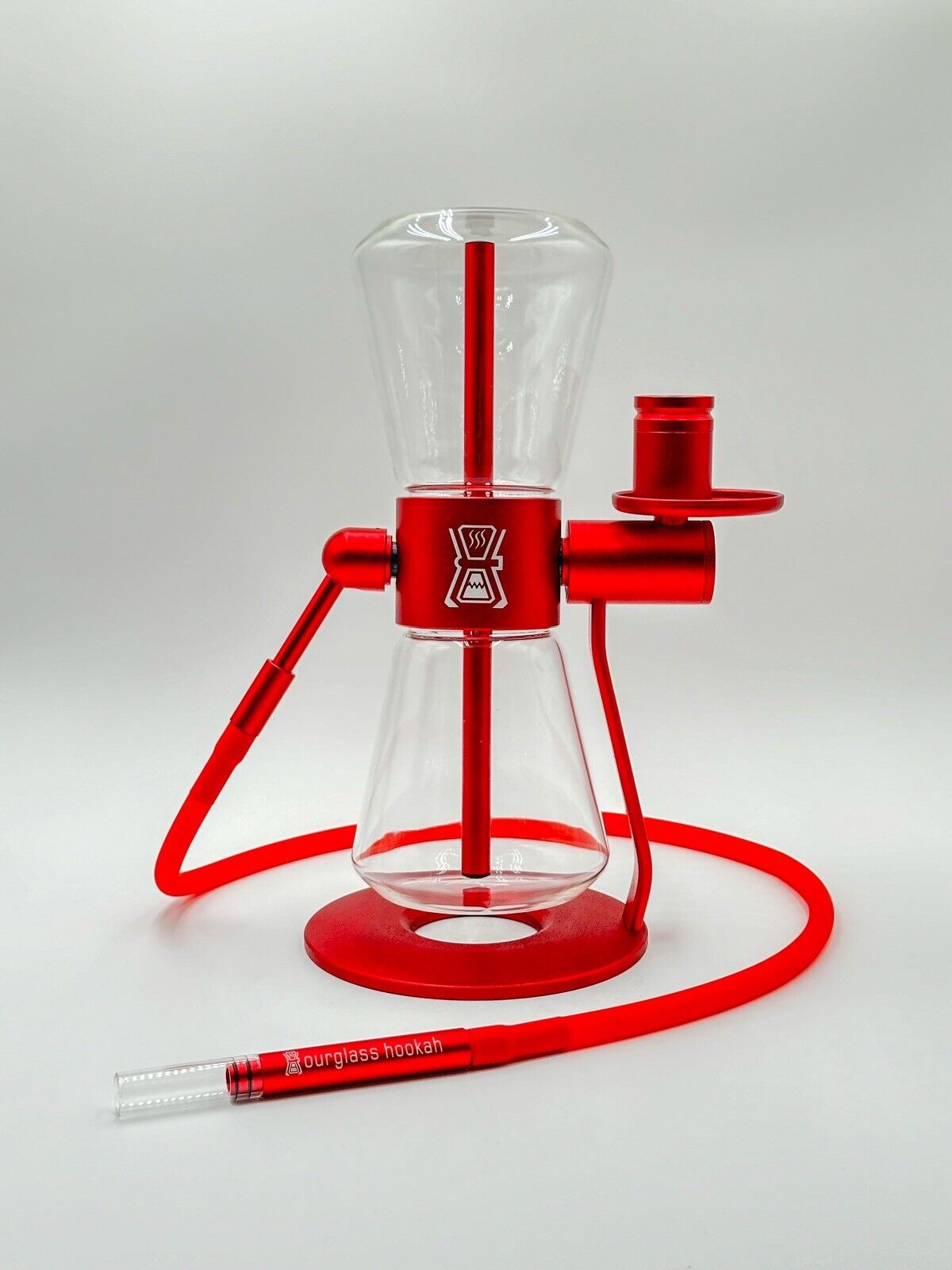 Red - Gravity Hookah Glass Bong Water Pipe 360 Rotating - *7 COLORS OPTIONS*
