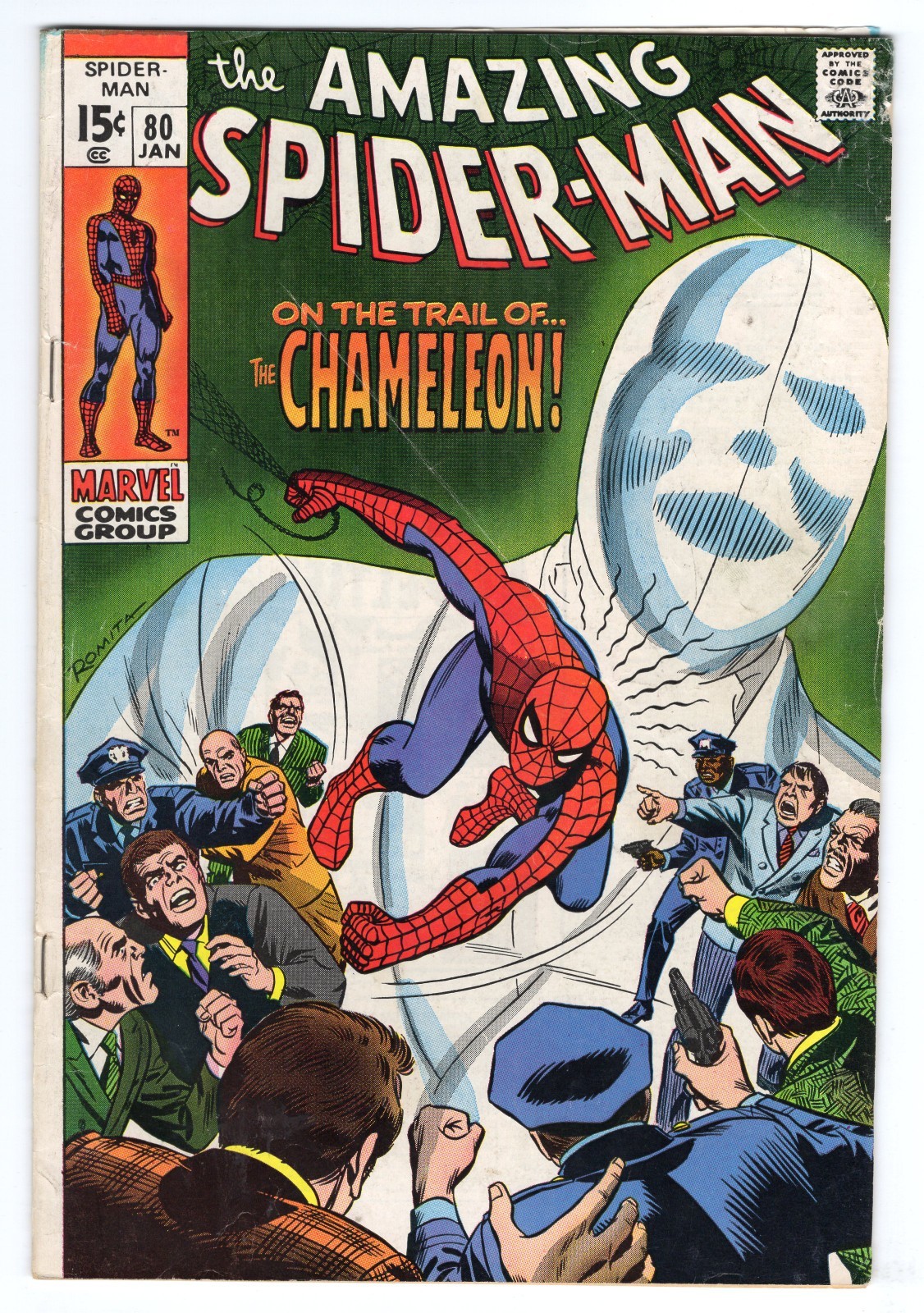 Amazing Spider-Man 80 1970 Marvel Comics VG+ 4.5 Gwen Stacy Chameleon