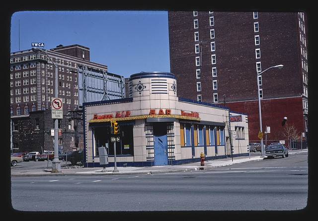 Photo:Detroit Michigan 1970s Elwood Bar downtown street view