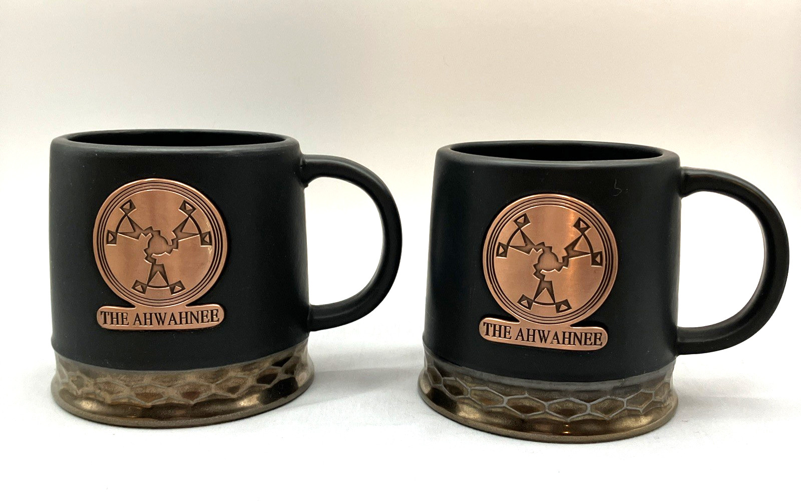 (2) The Ahwahnee Copper Logo Mug Yosemite Coffee Cup 16 oz Set of 2