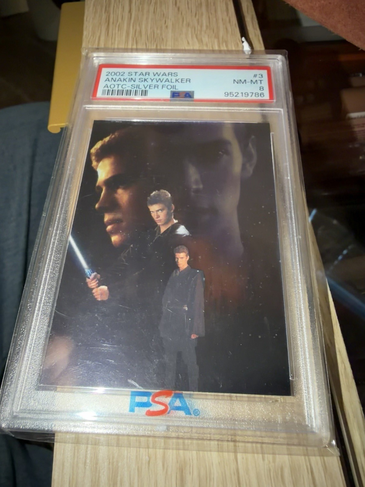 2002 Topps Star Wars Attack of the Clones Anakin #3 Silver Foil PSA 8 RC 