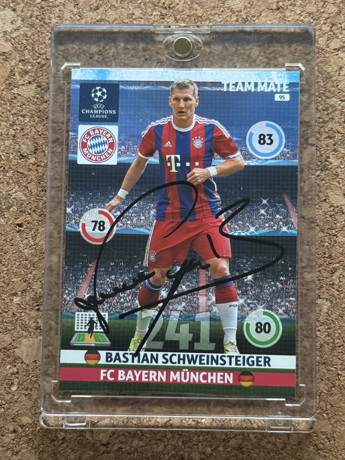 Bastian Schweinsteiger signed Panini on card auto autograph FC Bayern autograph
