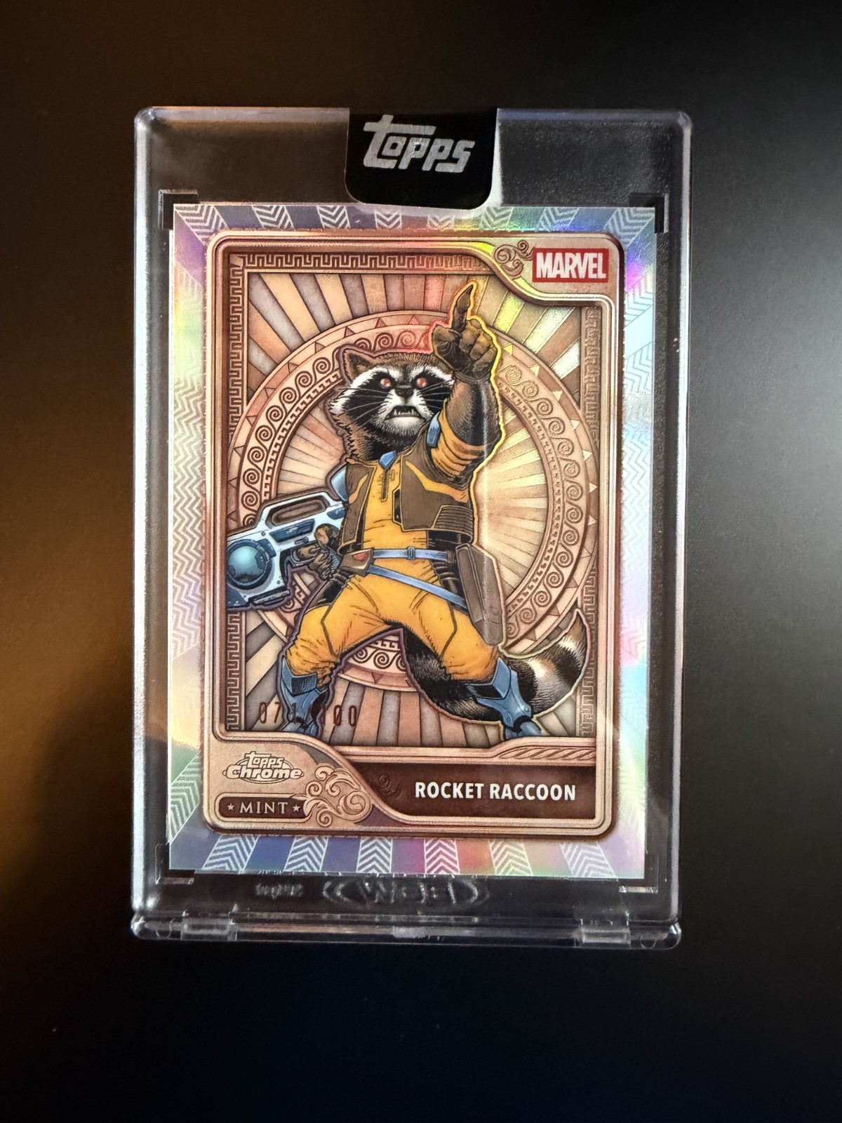 2026 Topps Marvel Mint Rocket Raccoon #44 /100 Encased