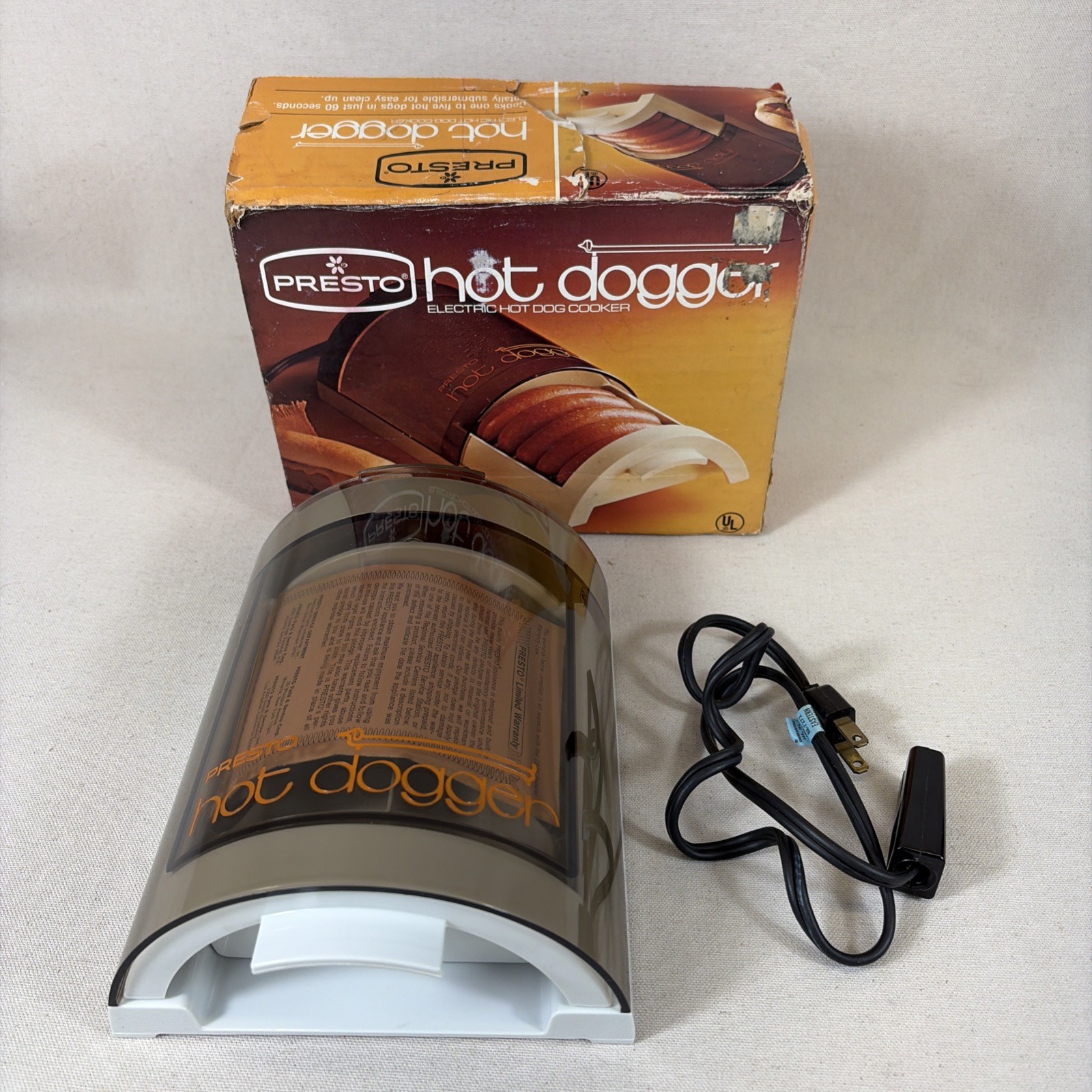 Vintage Presto Hot Dogger Electric Hot Dog Cooker 1970’s Model HOTD1 Used Once