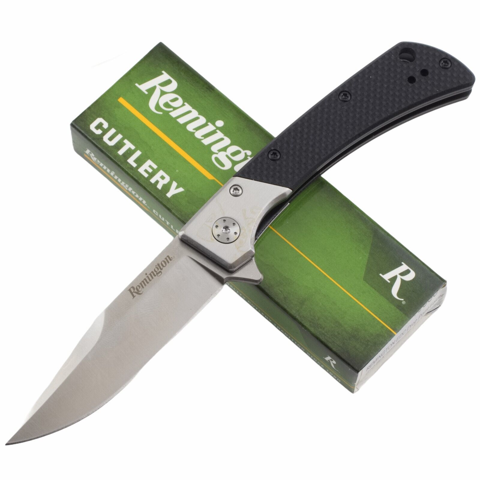 Remington EDC Linerlock Folding Pocket Knife Black G10 Handle D2 Tool Steel