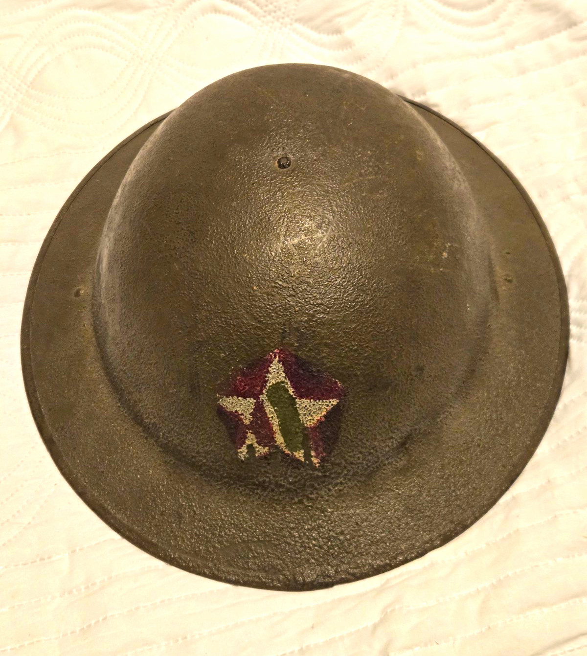 WWI Doughboy Helmet US 2nd Infantry Experimental Pre Mass Production Series Rare