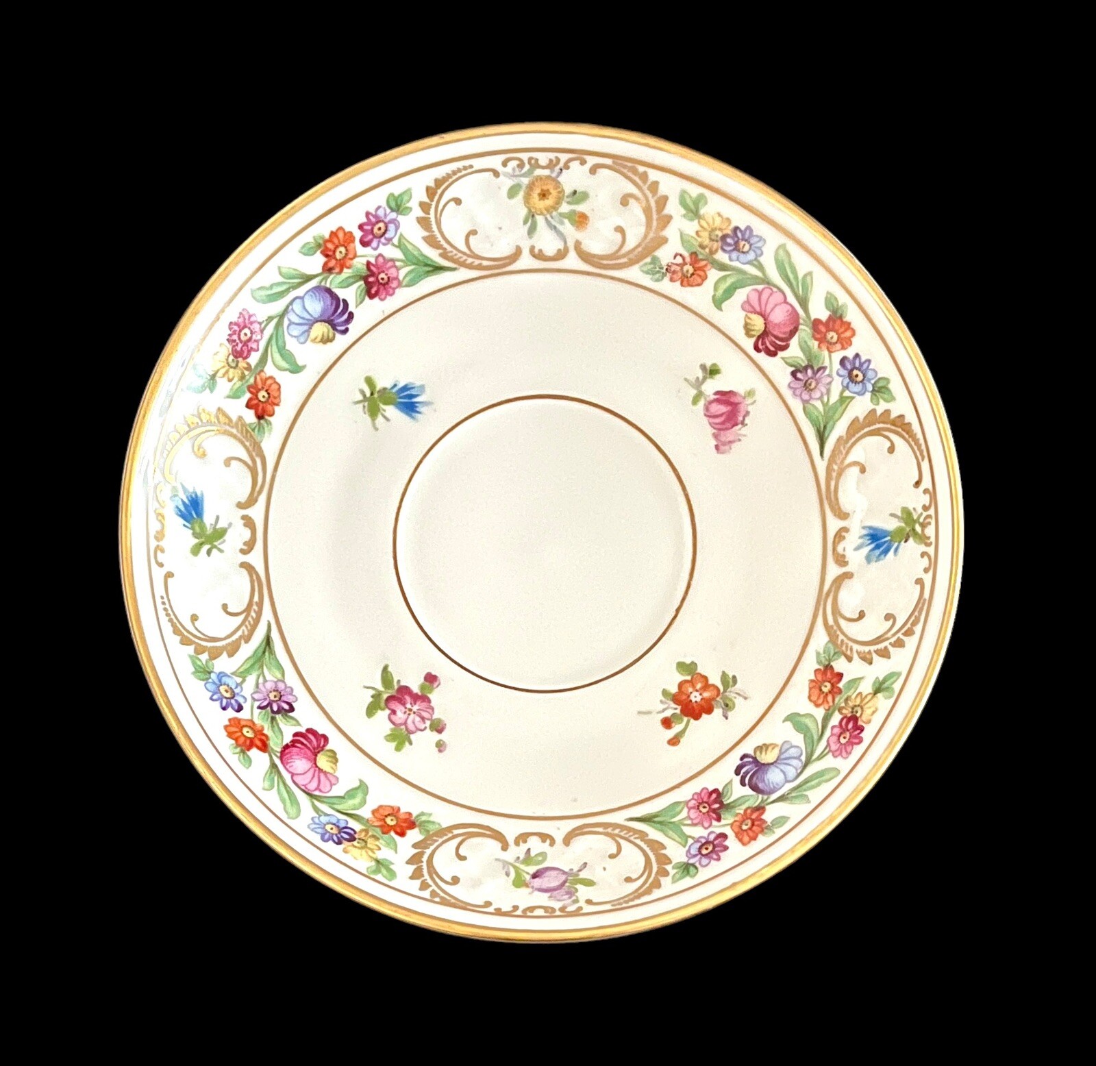 Vintage Schumann Bavaria Dresdner Art 5.75” Saucer Plate Excellent Condition