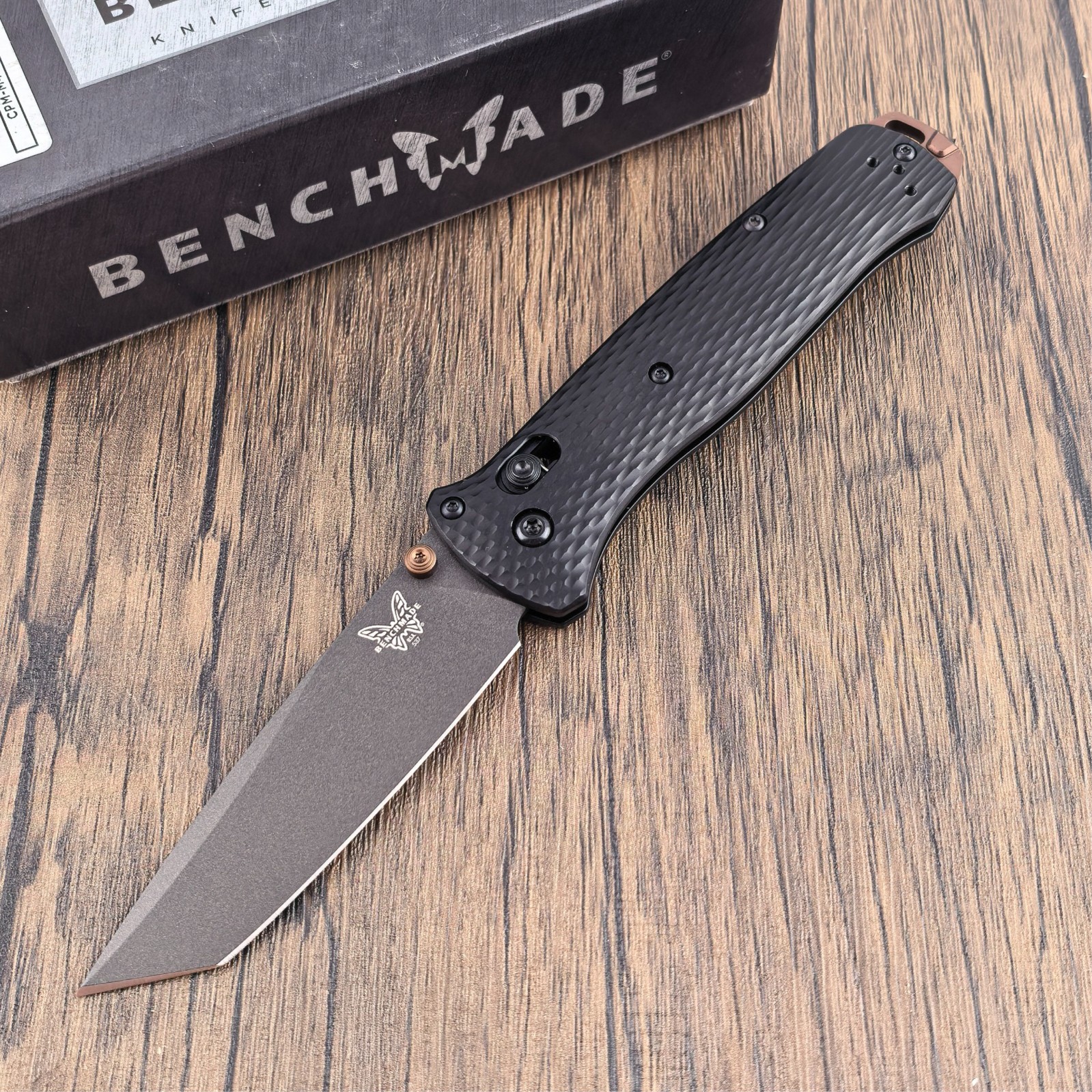 Benchmade Knives 537GY-03 Bailout Crater Black CPM-M4 Aluminum Folding Knife