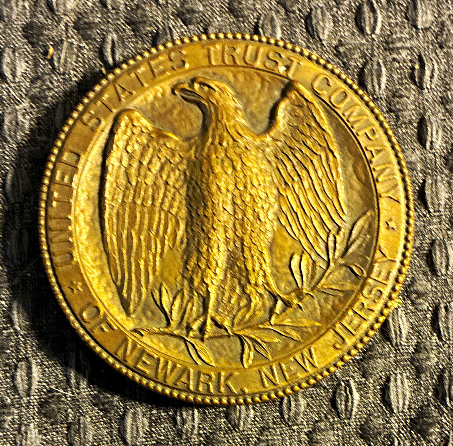 1927 United States Trust Company Opening Commemorative Medal Newark NJ Banking