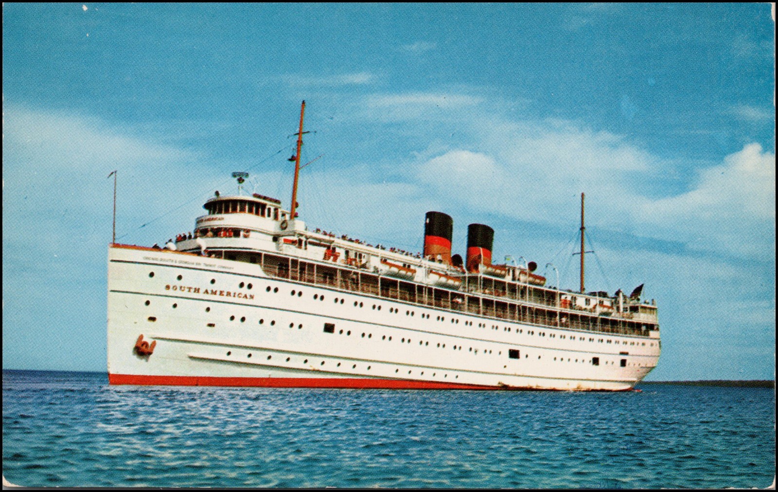 The Georgian Bay Line Sister Ships, S.S. North & South American--Postcard R381