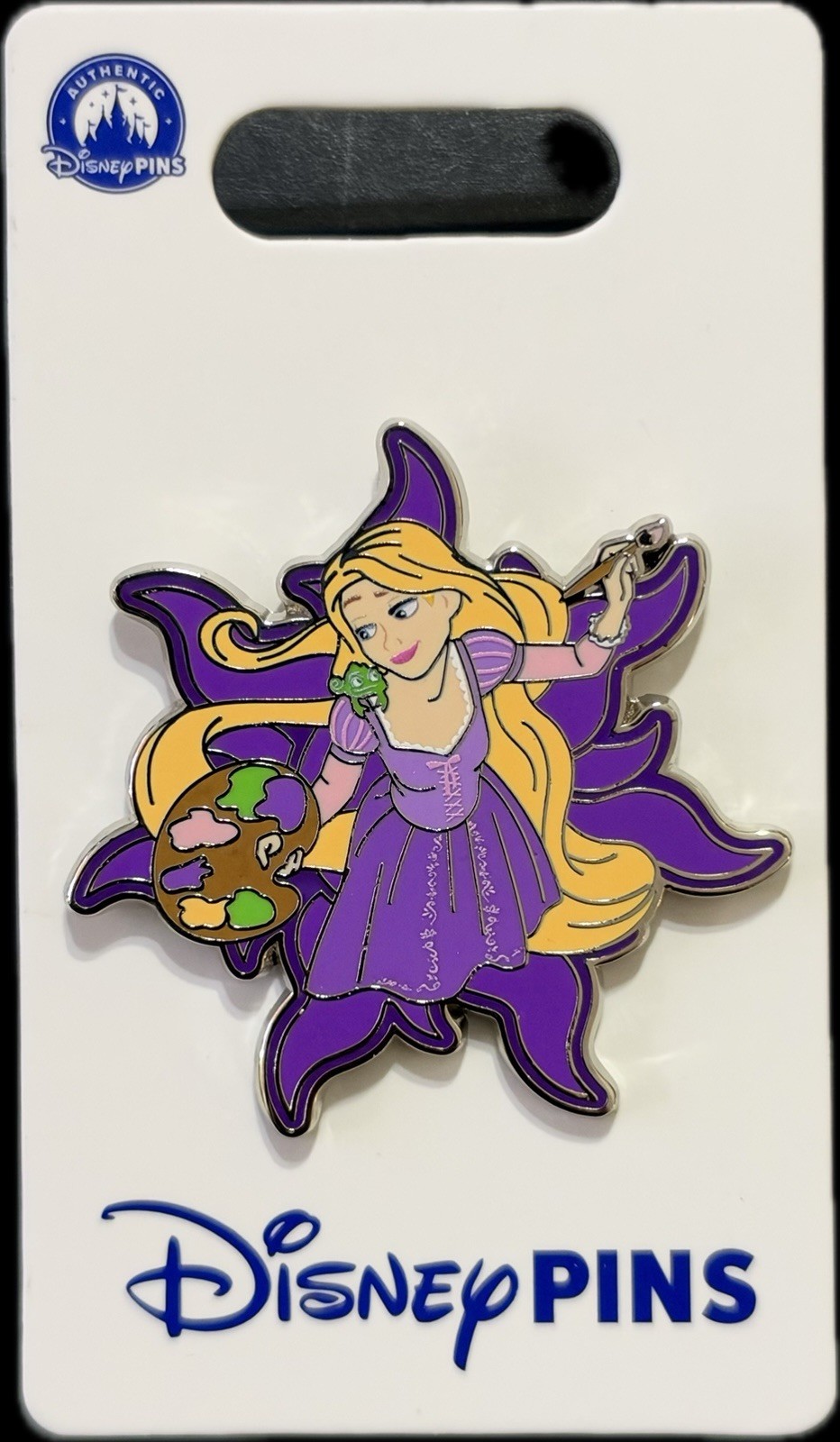2026 Disney Parks Tangled Rapunzel Pascal Paint Palette OE Pin