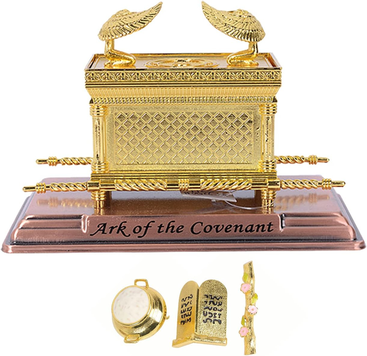 the Ark of the Covenant Replica Gold Plated Statue with Contents, Aaron‘S Rod/Ma