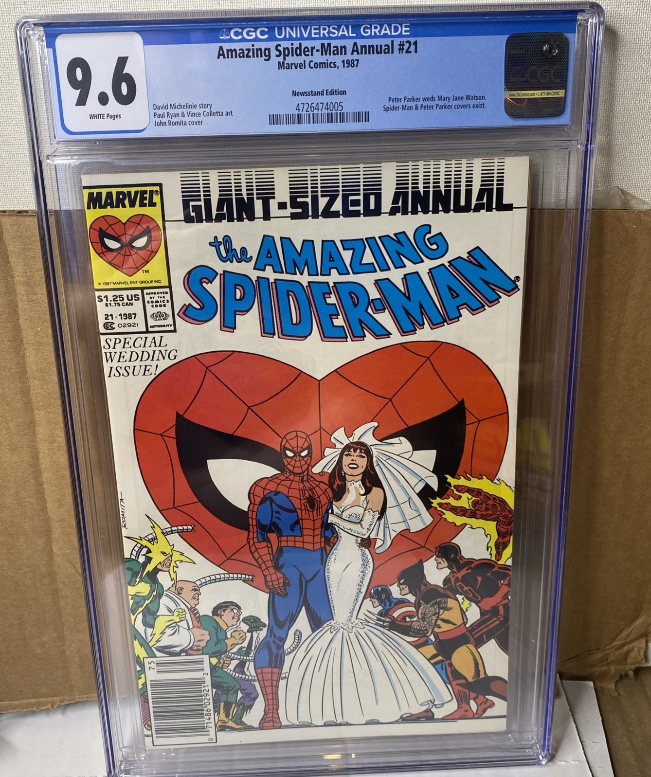 AMAZING SPIDER-MAN Annual #21 June 1971 CGC 9.6 Newsstand Mary Jane Wedding KEY