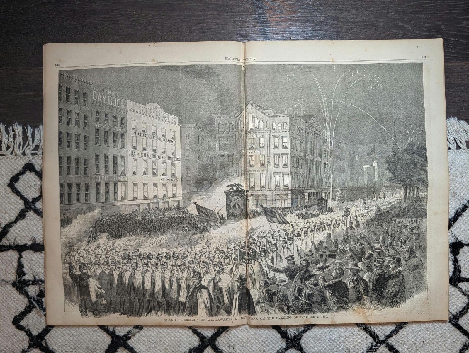 1860 Lincoln Wide-Awakes Parade Centerfold, Walker Obituary, Central Park Oct 13